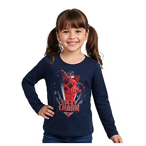 roupa da ladybug infantil menina blusa manga longa com glitter várias cores tamanho 6 anos