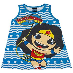 vestido mulher maravilha infantil bebê manga regata 1 e 3 anos