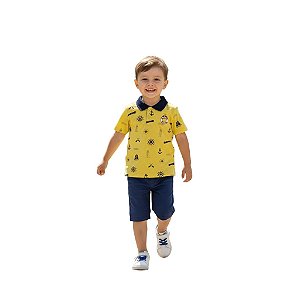 camisa polo tematica marinheiro infantil masculina algodão confortável várias cores tamanhos 2 a 6 anos