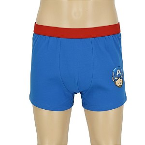 cueca boxer infantil menino capitão américa tecido leve macio e respirável tamanhos 4 a 12 anos