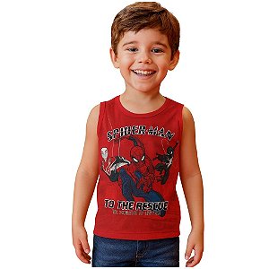 regata infantil homem aranha masculino marvel original vermelha tamanho 6 anos