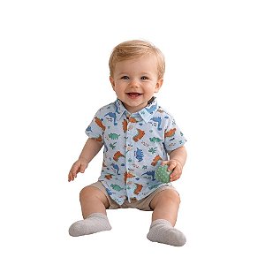 camisa dinossauro bebe menino malha algodão confortável várias cores tamanhos bebê P a G