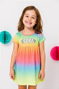 vestido infantil menina tie dye vibrante degradê com glitter meia malha algodão tamanhos 4 a 10 anos