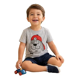 camiseta cachorro infantil bebê malha algodão confortável várias cores tamanhos 1 a 3 anos