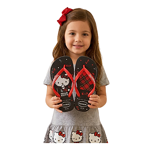 chinelo infantil menina hello kitty solado borracha antiderrapante fofura estilo tamanhos 25 ao 30