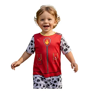 macacão fantasia patrulha canina menino poliéster sublimado cores vibrantes tamanho 2 anos
