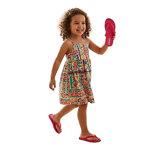 chinelo infantil menina rosa pink tira formato pirâmide antiderrapante tamanhos 25 a 32