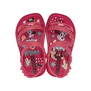 sandalia da minnie rosa vermelho ipanema menina em PVC antiderrapante tamanhos 19 a 22