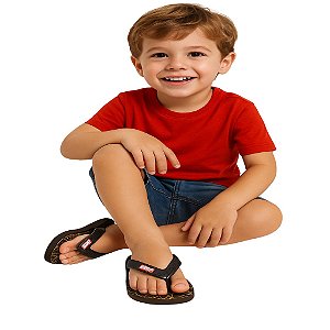 chinelo infantil homem de ferro iron man menino solado borracha resistente nos tamanhos 25 a 32