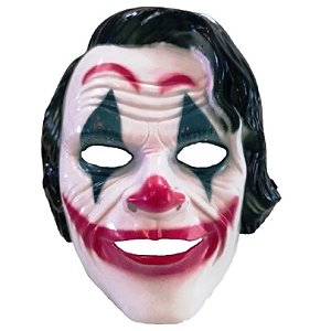 máscara de palhaço plástico personagem coringa halloween dia das bruxas carnaval