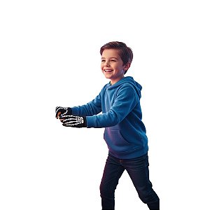 luva infantil halloween poliéster estampa esqueleto ossos para festa fantasia carnaval cosplay