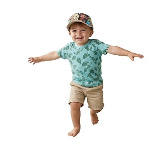 boné infantil selva com patch interativo removível e regulagem nos tamanhos P a G