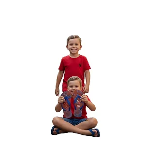 chinelo infantil homem aranha menino cor vibrante vermelho rubi emborrachado tamanhos 29 a 32
