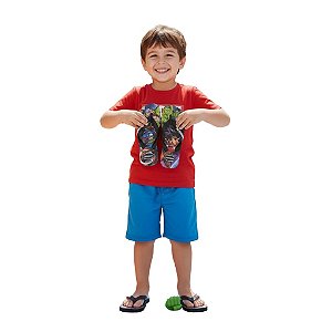 Chinelo Havaianas Marvel Vingadores Infantil Menino Solado Emborrachado Tamanhos 29 a 32