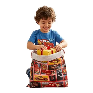 saco presente infantil carros disney laminado colorida unidade tamanho 45 x 59 cm