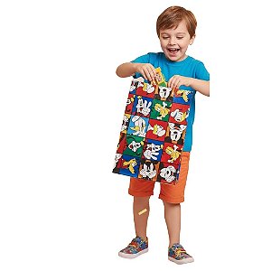saco de presente mickey e amigos laminado estampa colorida unidade tamanho 20 x 29 cm