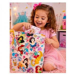 saco de presente infantil menina princesas laminado personagens unidade tamanho 20 x 29 cm