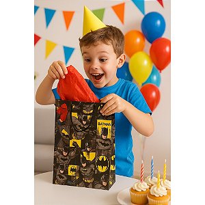 saco de presente infantil personagem Batman laminado unidade tamanho tamanho 45 x 59 cm
