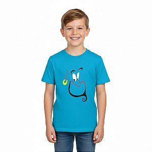 camiseta genio da lampada infantil unissex divertida customizada DTF 100% algodão tamanhos 2 a 10