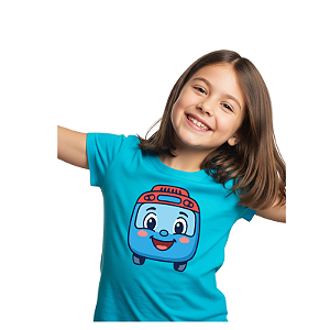 camiseta caminhão face baby infantil unissex divertido algodão confortável várias cores tamanhos 2 a 8