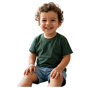 camiseta verde militar musgo básica unissex 100% algodão macia confortável tamanho infantil juvenil adulto