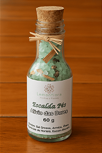 Escalda Pés Aromaterapia Conforto e Alívio das Dores 60g | Arnica e Óleos Essenciais de Hortelã, Melaleuca e Eucalipto