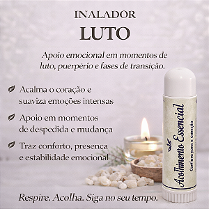 Inalador Aromaterapia para Luto, Transição, Puerpério | Acolhimento Emocional I Blend Cipreste Olíbano Bergamota Gerânio