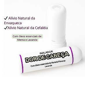 Inalador de Aromaterapia Aromastick com Óleos Essenciais Dor de Cabeça / Enxaqueca / Cefaléia
