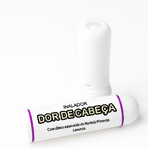 Inalador de Aromaterapia Aromastick com Óleos Essenciais Dor de Cabeça / Enxaqueca / Cefaléia