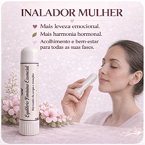 Inalador Nasal Mulher I Equilibrio Feminino - Lemonflora | TPM, Menopausa Bem-Estar nos Ciclos Femininos | 100% Natural