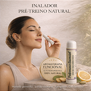nalador Nasal Aromaterapia Pré-Treino Natural Academia I Energia, Força, Foco e Disposição I Estimulante Respiratório
