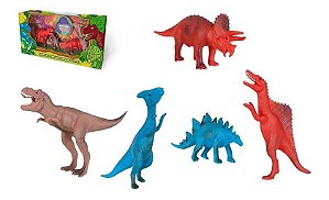 Brinquedo Dinossauro Amigo Vem Com 4 Peças