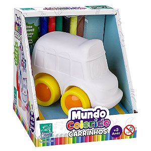 Brinquedo Mundo Colorido Onibus Para Pintar