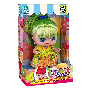 Boneca Babys Collection Mini Sorvetinho Limão
