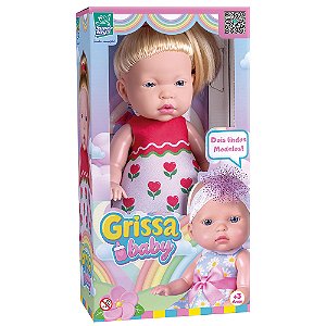 Boneca Grissa Baby Com Cabelo