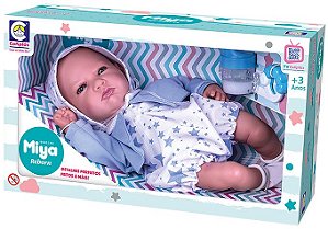 Bebê Reborn Menino Recém Nascido 35 cm - Mundo Azul e Rosa