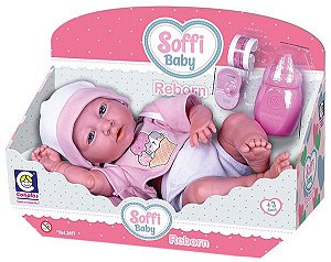 Boneca - Bebe Soninho Reborn Rosa - 2652 COTIPLAS