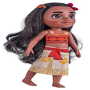 Boneca Princesa Moana Baby Disney Em Vinil Cotiplas Com 36cm na