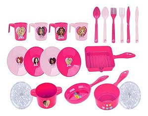 Kit Barbie Cozinha Mestre Cuca Luva + Touca + Avental Jogo Cor