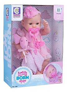 Boneca Love Born Hora Da Naninha - Cotiplas