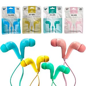 Fone de ouvido auricular p2 colorido