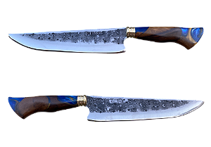 Faca Churrasco 8" - Texturizada - Azurra