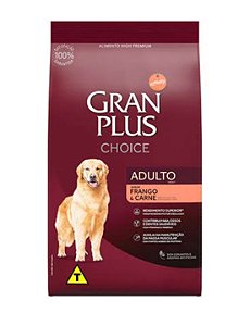 Ração GranPlus Choice Frango e Carne para Cães Adultos 20kg