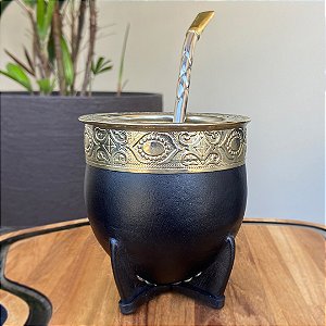Kit Cuia Uruguaia + Bomba Alpaca - Modelo Imperial