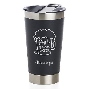 Presente Pai - Copo Térmico Personalizado com Abridor - 500ml