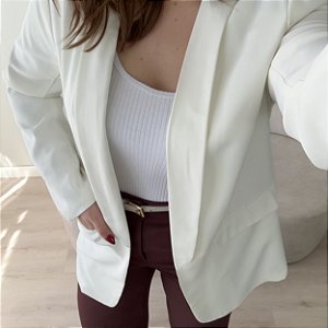 Blazer alongado em alfaiataria Aurora