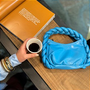 Bolsa puffer alça trançada Carmel