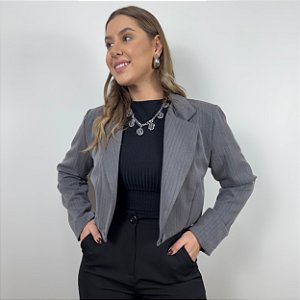 Blazer risca de giz Tabata