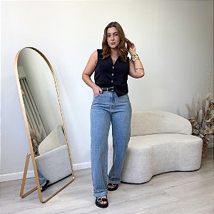 Calça jeans reta Carola