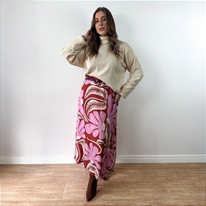 Saia longa estampada Carolina